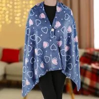 Plaid scialle 70x160 cm cuori