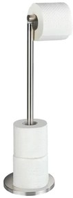 WENKO 22985100 - Portarotolo per carta igienica 21x55 cm in acciaio inox/argento
