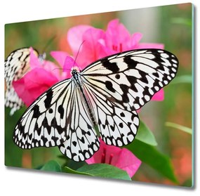 Tagliere in vetro Farfalla di fiori 60x52 cm