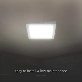 Plafoniera LED LED/18W/230V 6500K 21,4x21,4 cm bianco