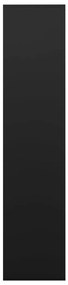 Armadio per ufficio nero 90x40x180 cm in acciaio