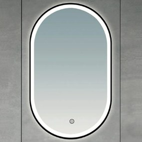 Brilagi-LED Specchio da bagno CANZO LED/25W/230V 50x80 cm nero IP44 CRI 90 dimmerabile + CCT