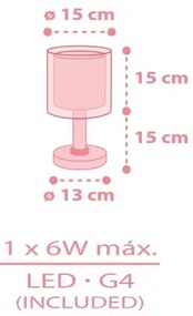 Dalber 41761S - Lampada LED per bambini KAWAII FRIENDS 1xG4/4W/230V rosa