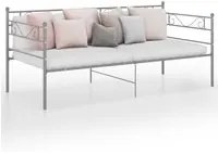 Telaio Divano Letto Grigio in Metallo 90x200 cm 324769