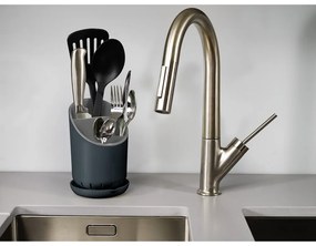 Portaposate e utensili da cucina grigio Dock - Joseph Joseph