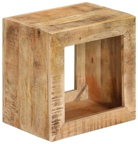 Sgabello 40x30x40 Cm İn Legno Massello Di Mango /
