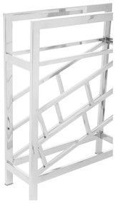 Portabottiglie in metallo argento lucido per 12 bottiglie Barolo - Premier Housewares