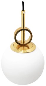 Lampada Da Soffitto Pensile Di Vetro Palla Bianco Oro APP482-1CP