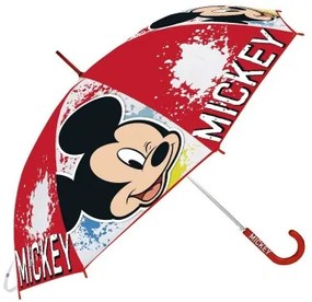 Ombrelli Mickey Mouse Happy Smiles Rosso (Ø 80 cm)