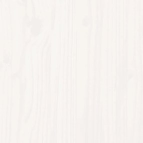 Giroletto con Testiera Bianco 100x200 cm Legno Massello di Pino