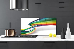 Pannello cucina paraschizzi Astrazione dell'arte arcobaleno 100x50 cm