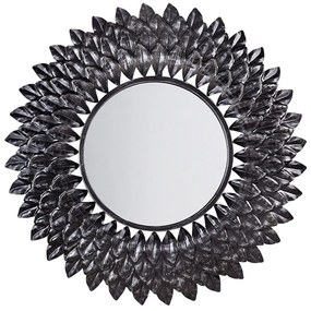 Specchio da parete tondo ø70 cm in argento LARRAU Beliani