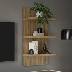 Mensola Verticale 60x30x125 Cm 3 Ripiani Rovere Valencia Lewis
