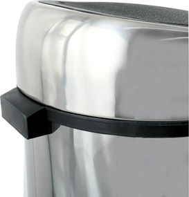 Cestino per la spazzatura color argento lucido in acciaio touch 30 l – MSV