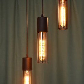 Lampadario a sospensione con filo MELODY 3xE27/15W/230V nero