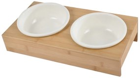 Set di ciotole in ceramica con base per cani ø 16 cm - Love Story