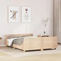 Letto senza Materasso 150x200 cm in Legno Massello di Pino 3302279