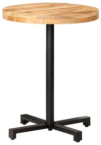 Tavolino Da Bistrot Rotondo Ø60x75 Cm İn Legno Di Mango Grezzo /