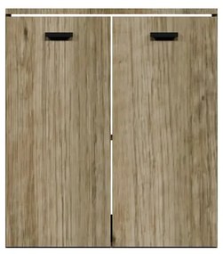 Mobile da bagno sotto lavabo COLAVENE Alaqua marrone opaco L 70 x H 78 x P 50 cm 2 ante, lavabo non incluso