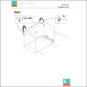 Mobile bagno con struttura metallica nera 85cm IKOS-85 - KAMALU