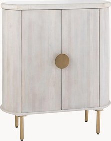 Credenza alta in legno di mango con piano in marmo Teodor