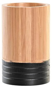 Portaspazzolini da Denti DKD Home Decor Naturale Bambù (7 x 7 x 11 cm)