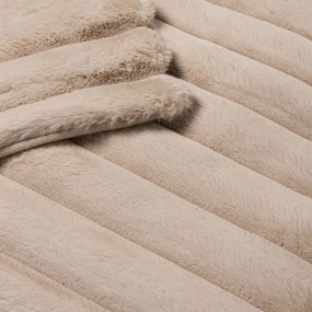 Coperta marrone chiaro in micropile 180x220 cm Boudoir – douceur d'intérieur