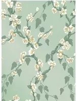Little Greene Carta da parati Sakura - Aqua Lustre