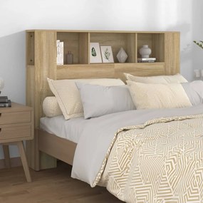 Testiera Con Scomparti Rovere Sonoma 140x18,5x104,5 Cm /