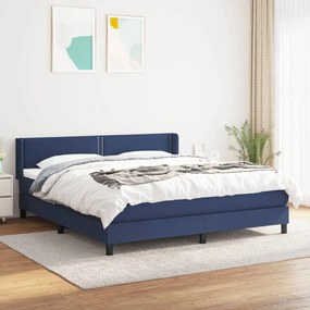 Giroletto A Molle Con Materasso Blu 160x200 Cm İn Tessuto /