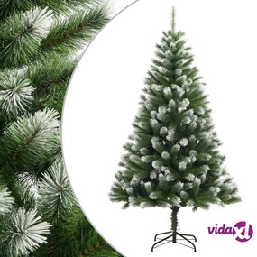 vidaXL Albero Natale Artificiale Incernierato con Neve Fioccata 120 cm