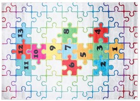 Tappeto per bambini con motivo a puzzle colorato  Larghezza: 120 cm | Lunghezza: 170 cm