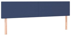Testiera 2 pz blu 90x5x78/88 cm in tessuto