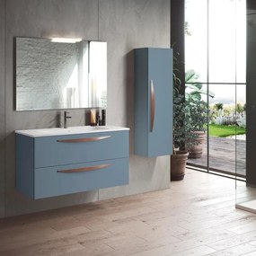 Mobile da bagno sotto lavabo VISOBATH Arco blu atollo laccato opaco L 99.5 x H 55 x P 45 cm 2 cassetti, lavabo posizionabile centralmente non incluso