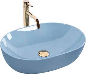 Lavabo da appoggio Rea LISA L.BLUE SHINY
