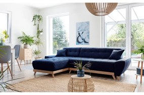 Divano letto blu navy divano angolare variabile Dazzling Daisy - Miuform