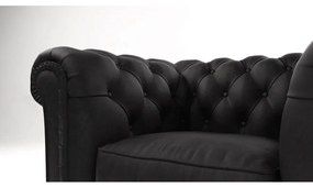 Poltrona in velluto nero Cambridge - Ropez