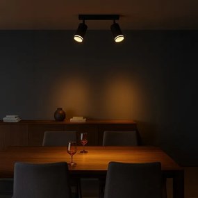 Faretto PIPE 2xGU10/10W/230V nero