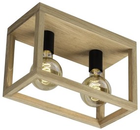 Spot-Light 9154274 - Plafoniera KAGO 2xE27/60W/230V rovere opaco