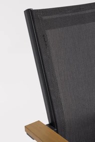 Sedia Da Esterno Con Braccioli In Alluminio E Textilene Heta Antracite Bizzotto