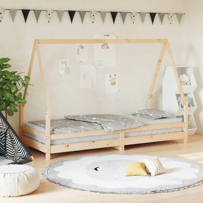Giroletto Per Bambini 80x200 Cm İn Legno Massello Di Pino /