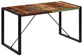Tavolo da Pranzo 140x70x75 cm Legno Massello di Recupero