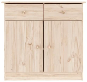 Credenza alta 77x35x73 cm in legno massello di pino