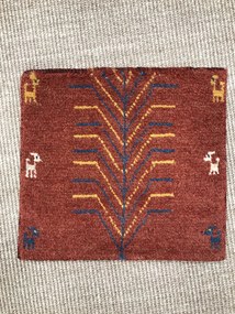 Gabbeh Tappeto persiano 40x40 Rosso (Iran) Annodato A Mano