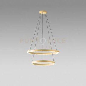 Criseide s/2p - lampadario a sospensione 2 luci oro a led 3000k 300...