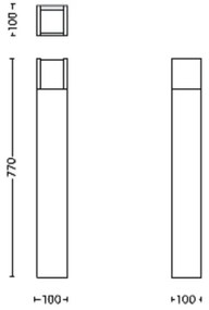 Philips - Lampada LED da esterno ARBOUR LED/3,8W/230V 77 cm IP44