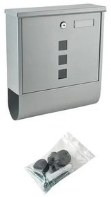 Cassetta postale 34x30,7 cm, argento
