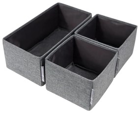 Set di 3 organizer per cassetti grigi - Bigso Box of Sweden