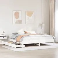 Letto senza Materasso Bianco 180x200 cm Legno Massello di Pino 3301702