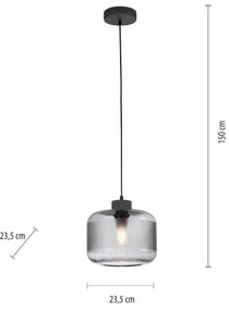 Paul Neuhaus 2005-25 - Lampadario a sospensione con filo BOLETUS 1xE27/10W/230V diametro 23,5 cm grigio